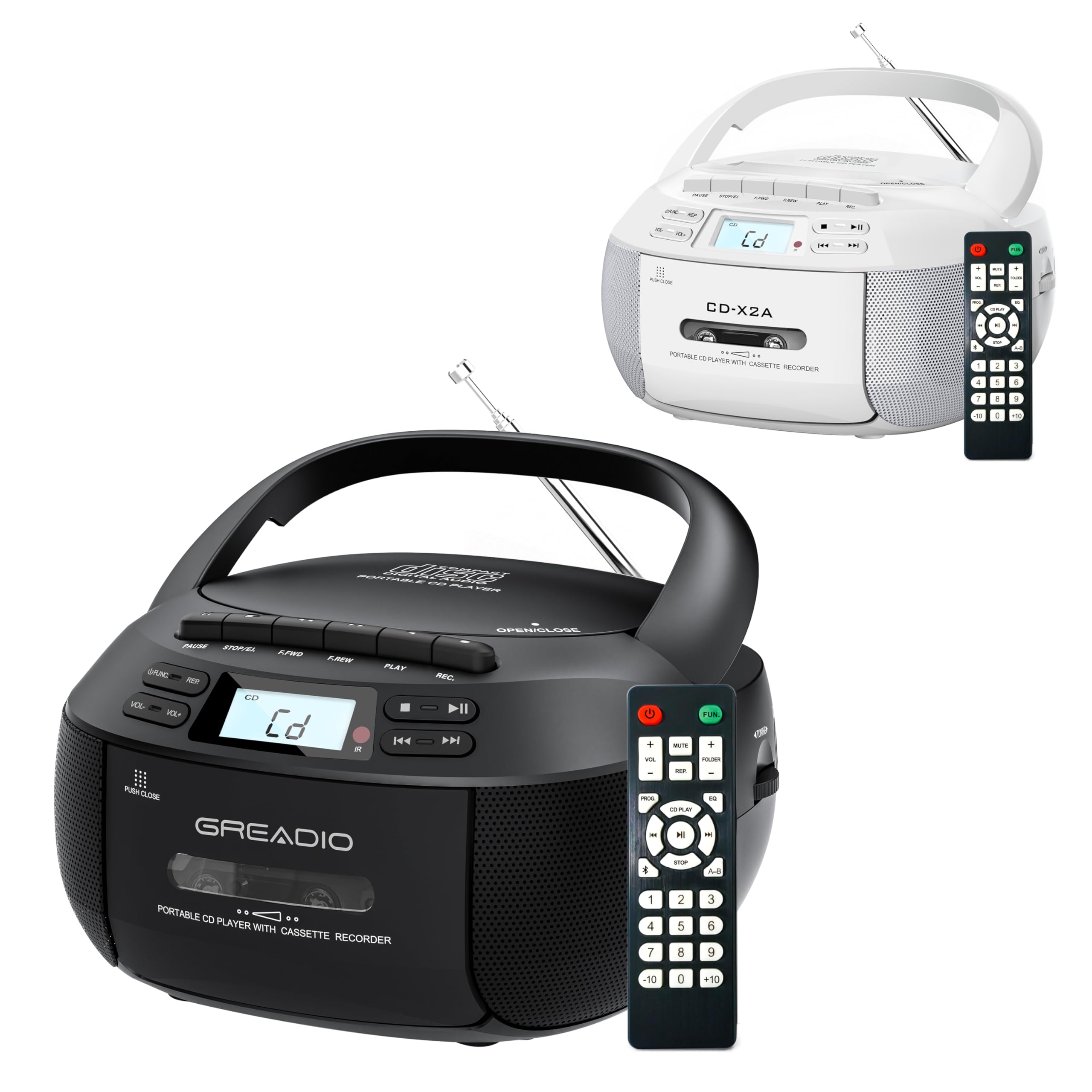Amazon.com: Greadio CD Player Boombox Cassette Player Combo with