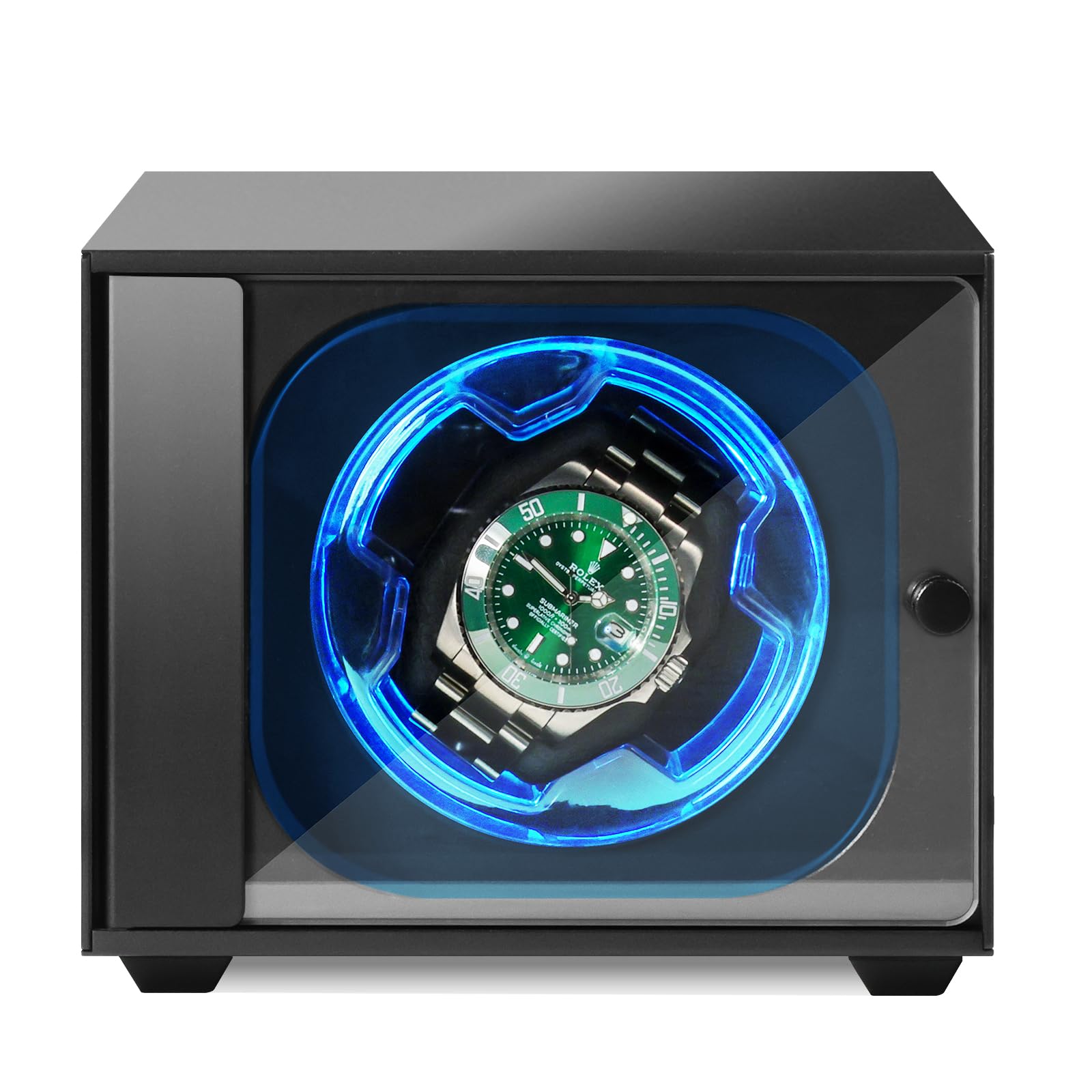 Watch Winder Aluminum Single Automatic Watch Winder with Ultra Quiet Motor 0dB Self-Winding Metal Watch Winder for Rolex