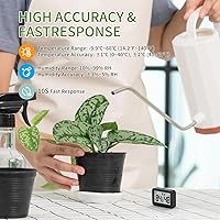 Vista 6 de DOOMAY Mini termómetro higrómetro para interiores, medidor de humedad con interruptor de ℃/℉, medidor de humedad, monitor digital de temperatura