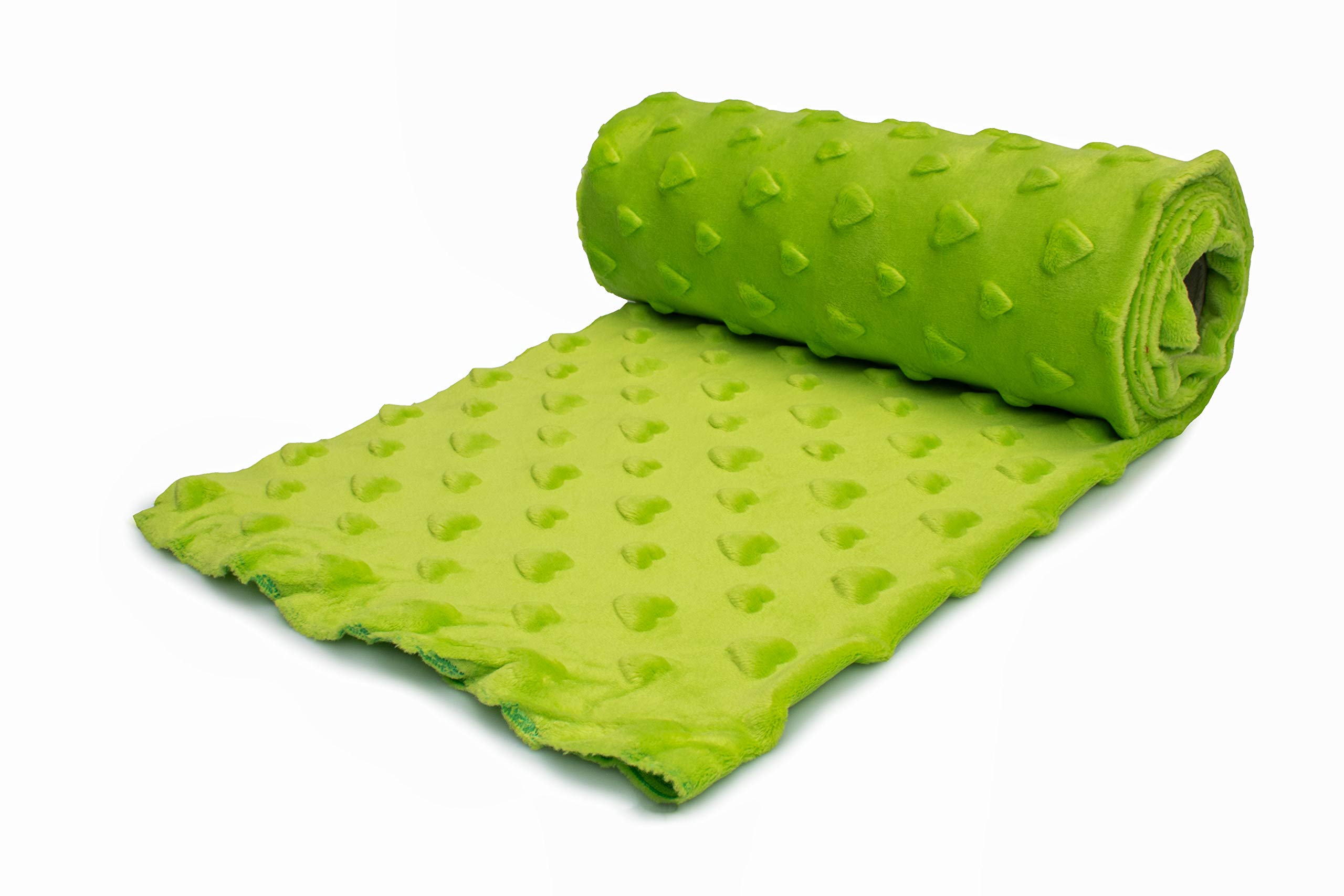 Minkee Plüschstoff Mit Herzen-Prägung – 50x155 Cm, Hellgrau, 330 G/m²