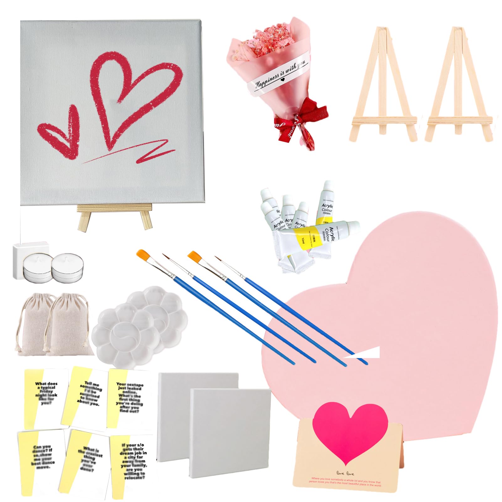 LOKLIK Boîte Saint-Valentin Édition Limitée - Kit Puzzle Cœur + Vinyle + Serviettes Sublimables