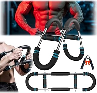 Twister Arm Exerciser Chest Workout, Portable Power Twister Bar,Muscular Strength Enhancer, Thigh Master Trainer Men, at Home Fitness Equipment