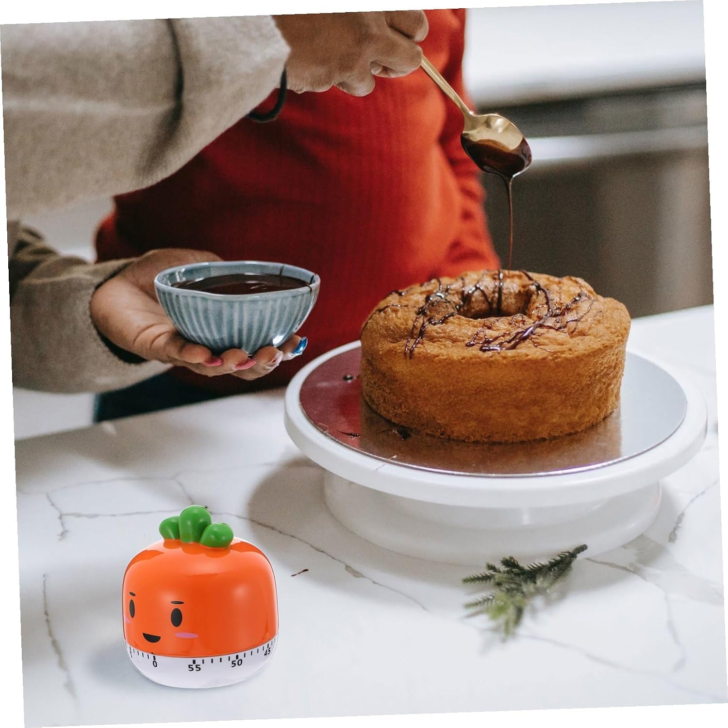 Amosfun 2PCS Cartoon Mechanical Kitchen Timer Cute Cooking Timer Alarm Clock Loud Alarm for Home Chefs Manual Countdown for Baking and Cooking image 5