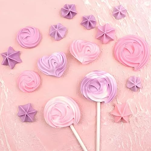 Miniatura 5 de Moldes de silicona para cupcakes en forma de crema, forma de corazón y estrella, para decoración de tartas para cumpleaños, fiesta temática, postre,