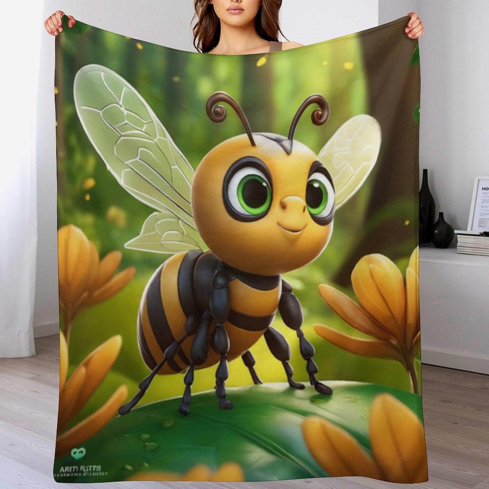 Manta de franela mullida con acabado premium de tacto ultrasuave de 140x180cm