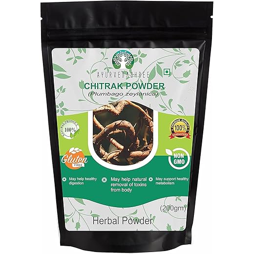 Chitrak Mool Powder - Metabolism Support - 200 Gm