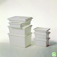 Vista 2 de Rubbermaid Commercial Products Caja para alimentos de 5 galones, color blanco, apta para congelador/lavavajillas, para almacenamiento y organización