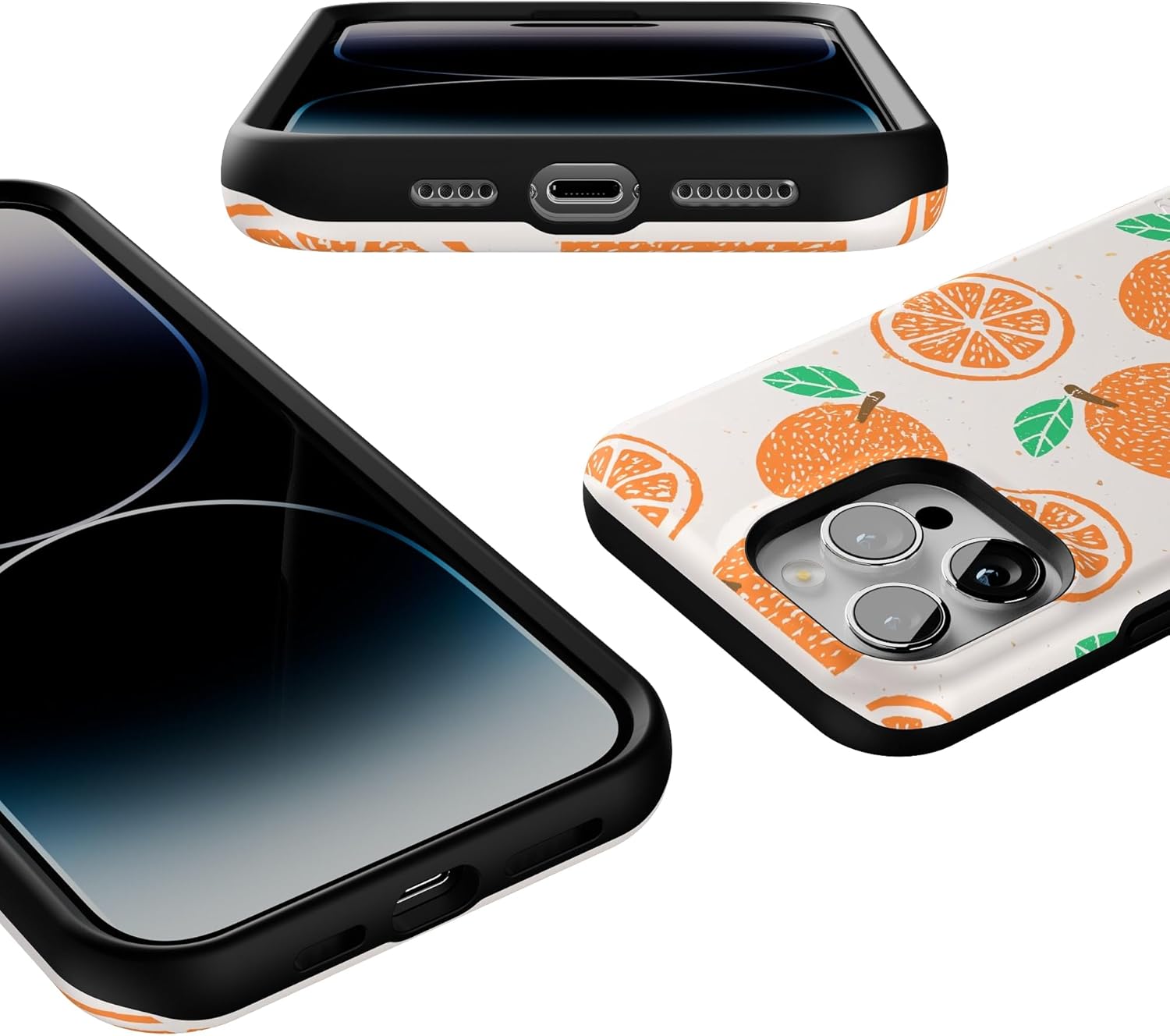 Casely iPhone 14 Pro Max Case | Main Squeeze | Orange Stamped | Bold Protective Design | Compatible with MagSafe