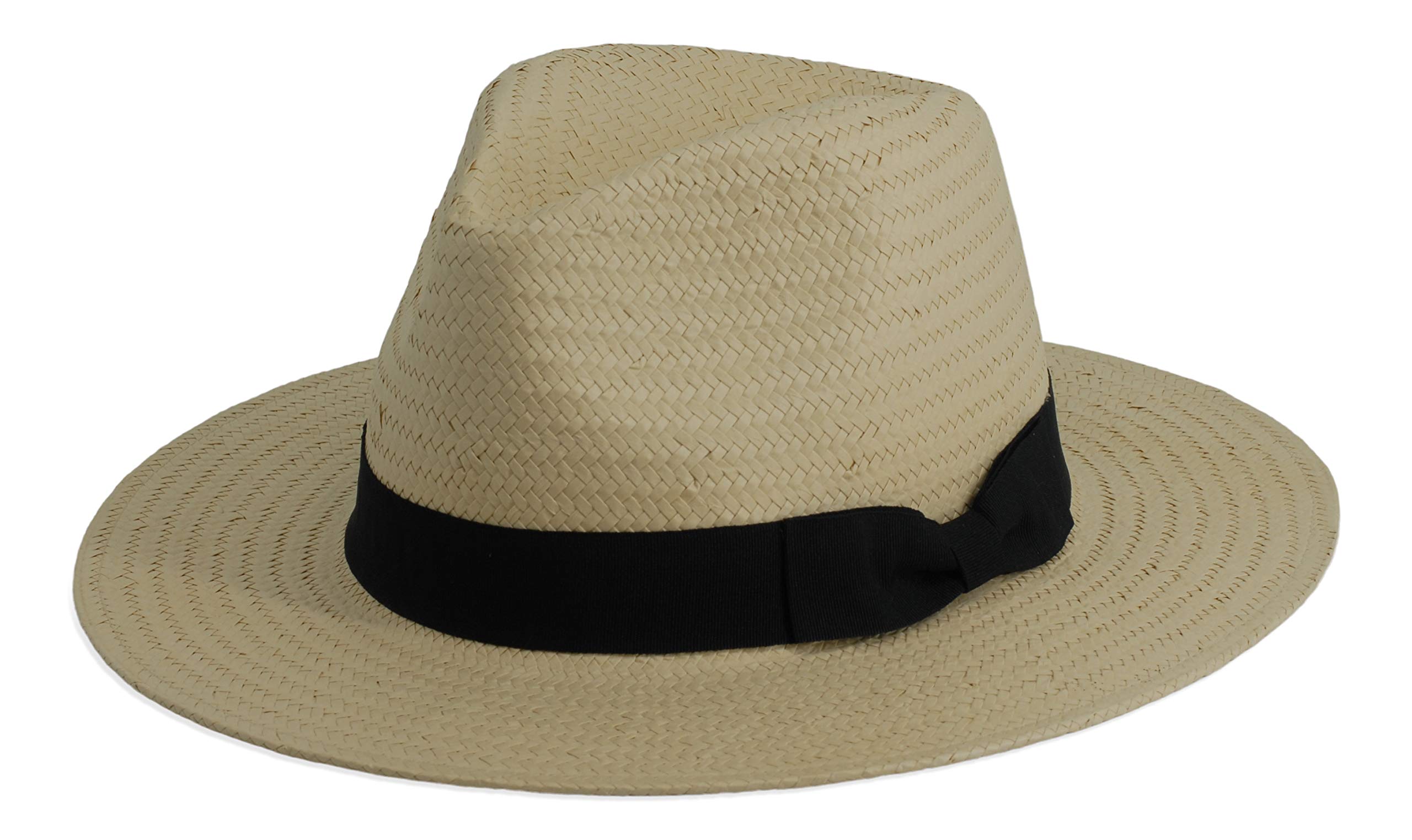 Gamble & Gunn Men's Cream Natural Panama Hat Medium (57Cm)
