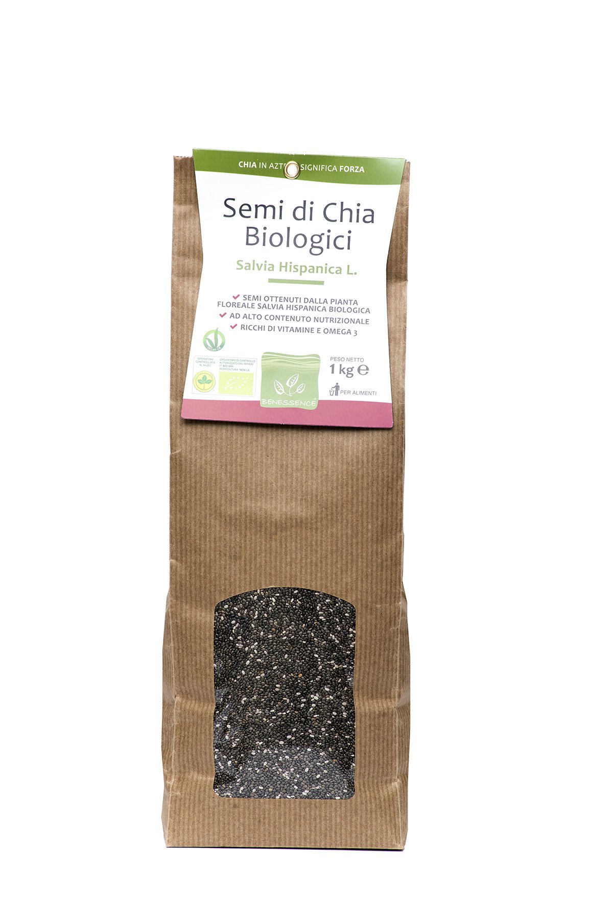 Benessence - Semi di Chia Biologici - 1 Kg