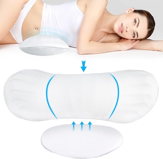 AgoKud Lumbar Support Pillow for Bed, Back Support Pillow for Sleeping