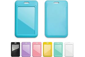 Clear Sliding ID Badge Holder with Blue Case