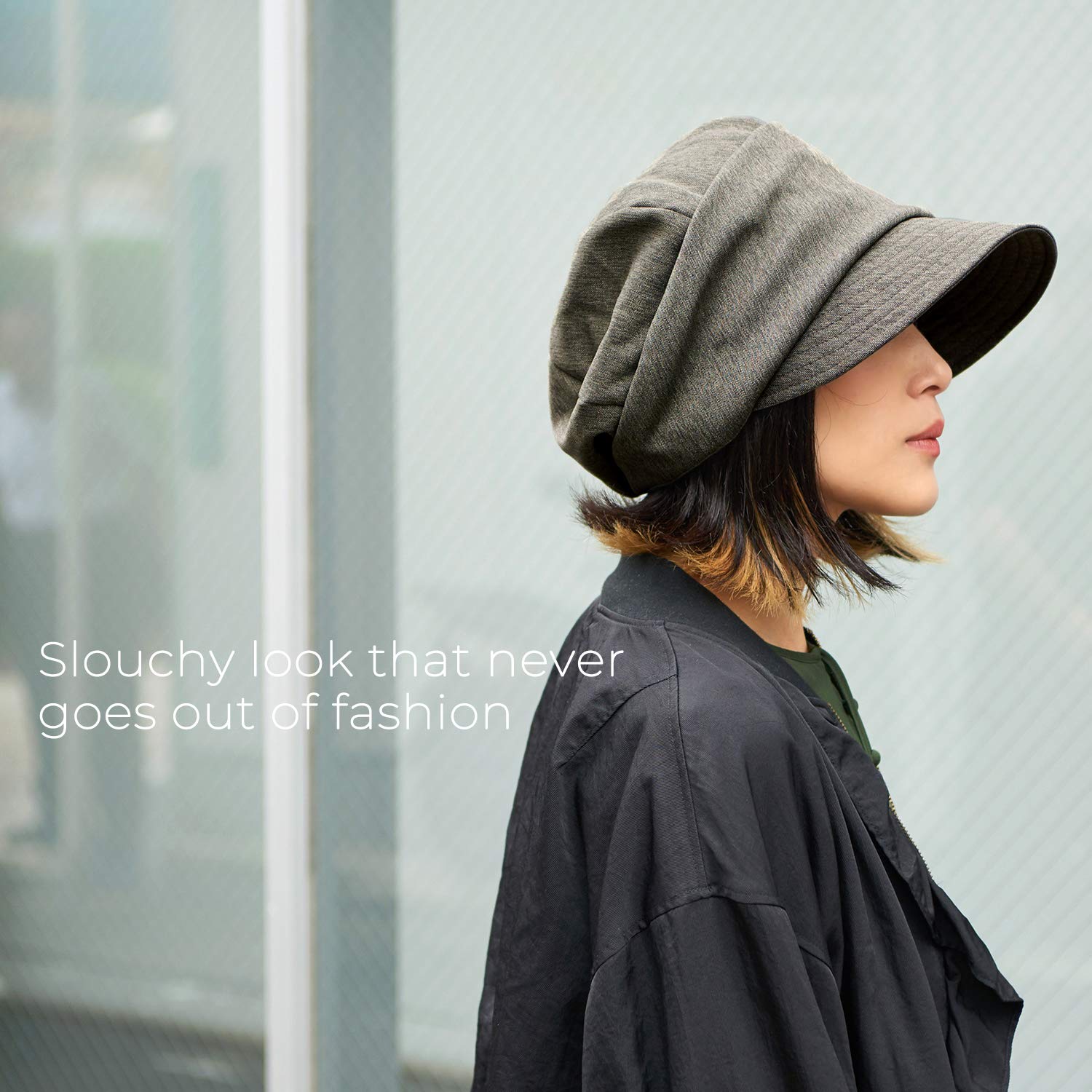 Casquette Hiver Femme Plate Newsboy - Bonnet Visière Homme Large en Coton Bio Mode Boho Ete Chapeau Soleil Flat Cap Hipster Surdimensionnée