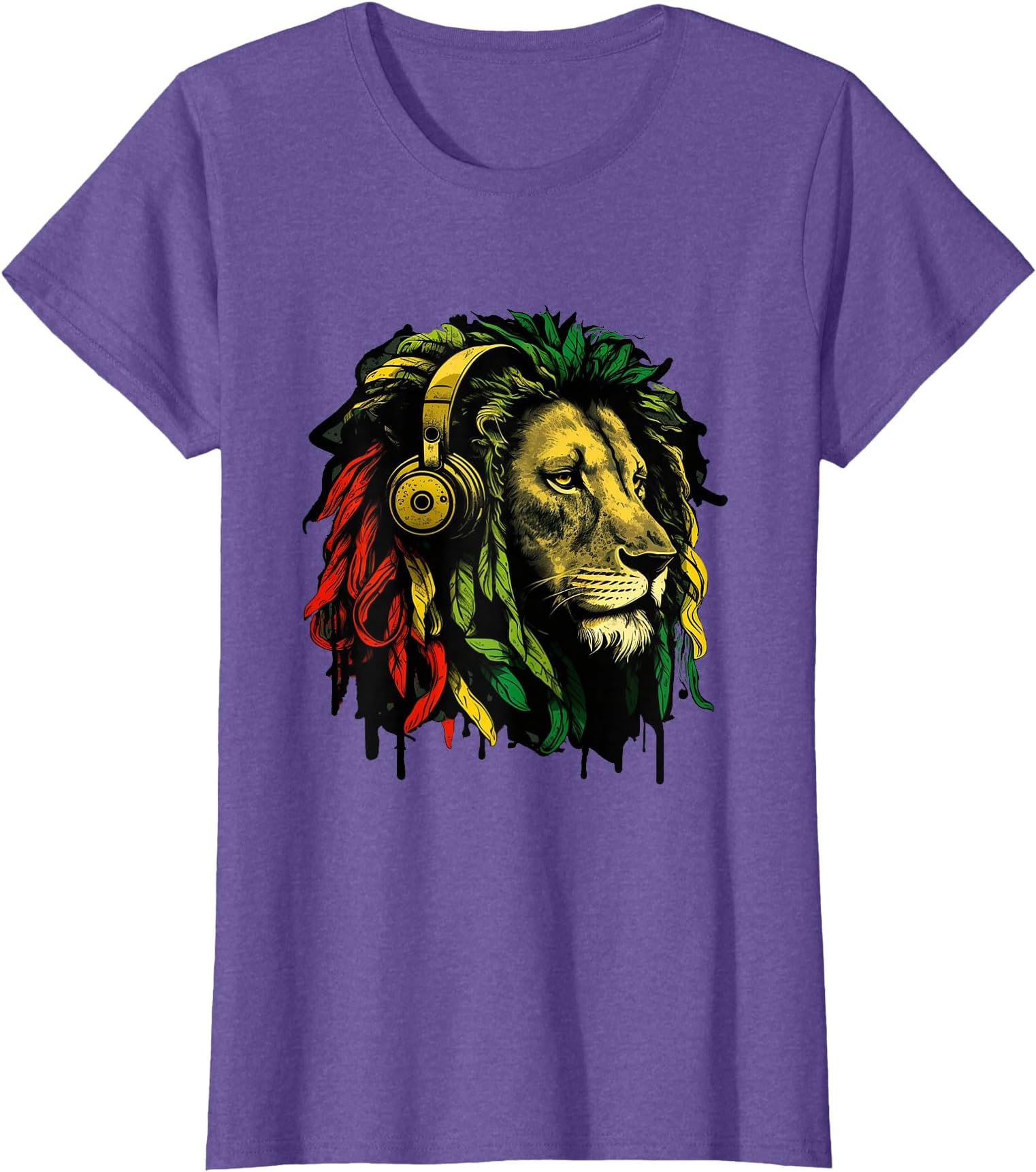 Rasta Reggae Lion Of Judah Jamaican Pride Reggae Music Lover T-Shirt