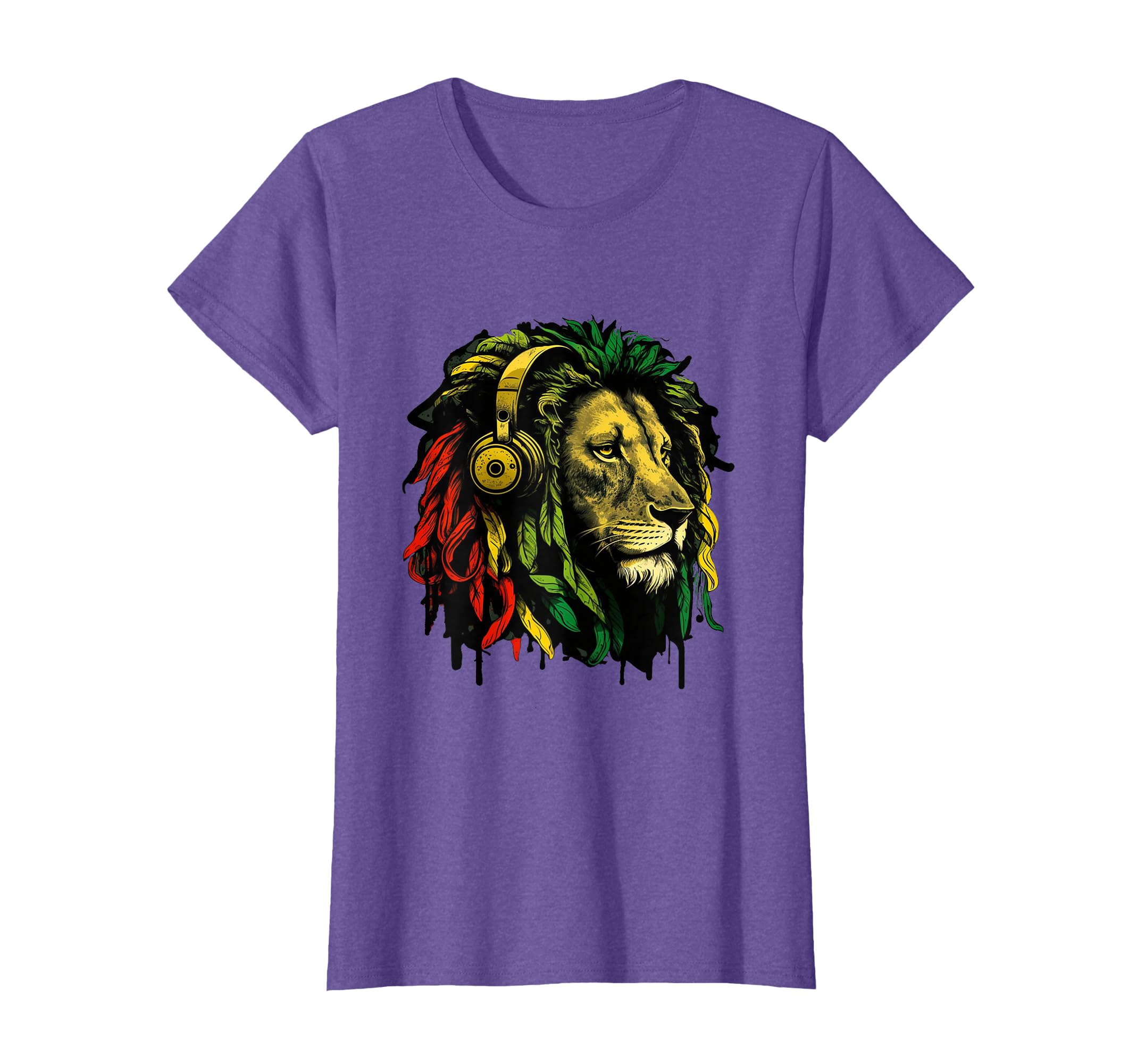 Rasta Reggae Lion Of Judah Jamaican Pride Reggae Music Lover T-Shirt
