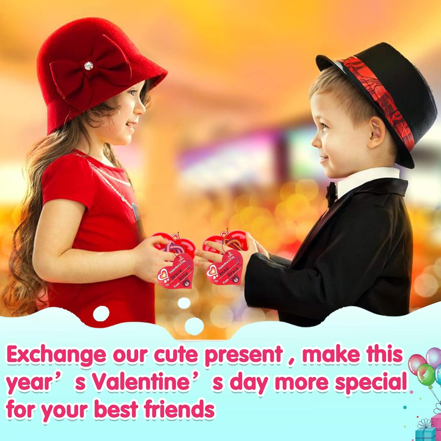 AMENON 28 Pack Valentines Bendy Pencils Kids Party Favors Pencil Eraser Filled Heart Valentine Cards for Kids Boys Girls Valentine Gifts Classroom School Exchange Game Prizes Carnival School Supplies : Toys & Games