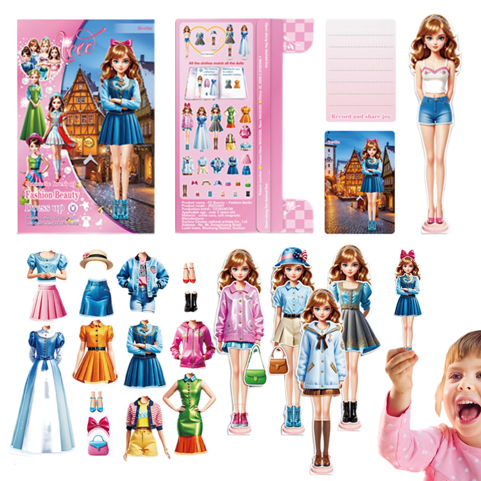 Magnetic Dress-Up - 130g Magnetic Dolls, Early Educational Fashion Designer Doll | 3 Year Old Kids Crafts Sets Girls & Boys Outfit Doll Craft Kits For Kids Age 3+ Boost Storytelling With Profession