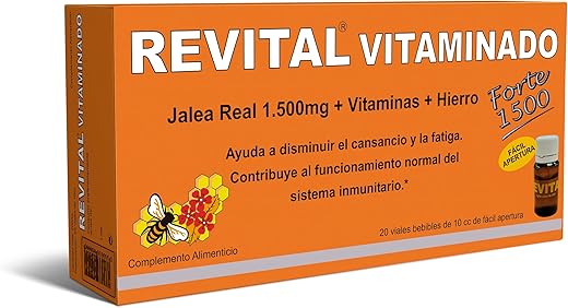 Revital Vitaminado Forte - Fórmula con 1.500 mg de Jalea Real y Vitaminas - 20 Viales