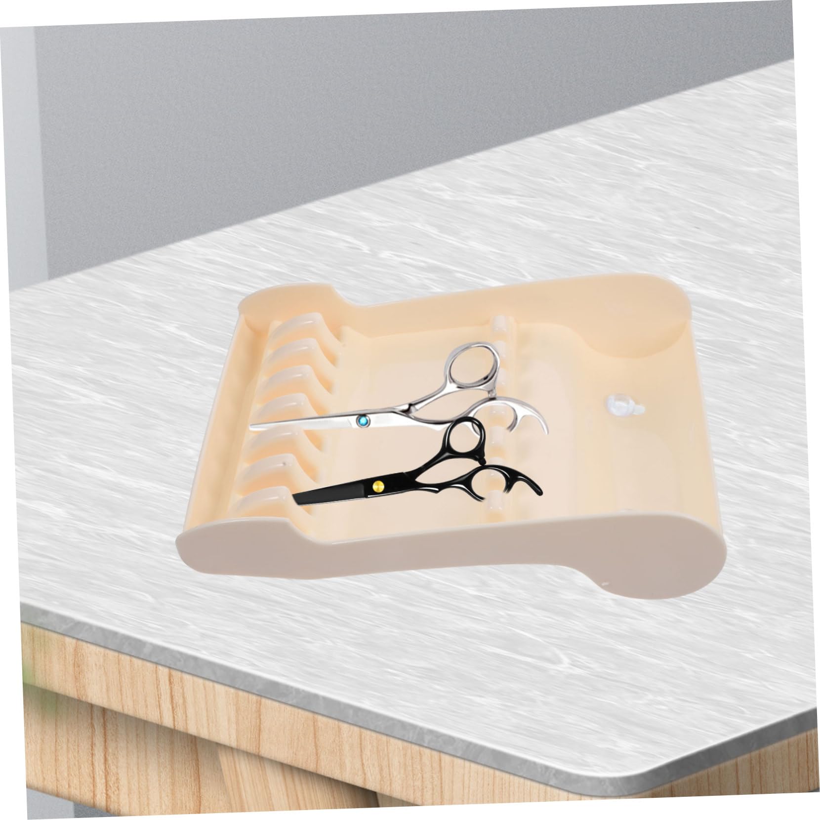 FOMIYES Hair Scissors Storage Case Hair Salon Accessory Holder Scissor Case for Hairdressers Hair Salon Tools Hairdressing Scissors Holder White