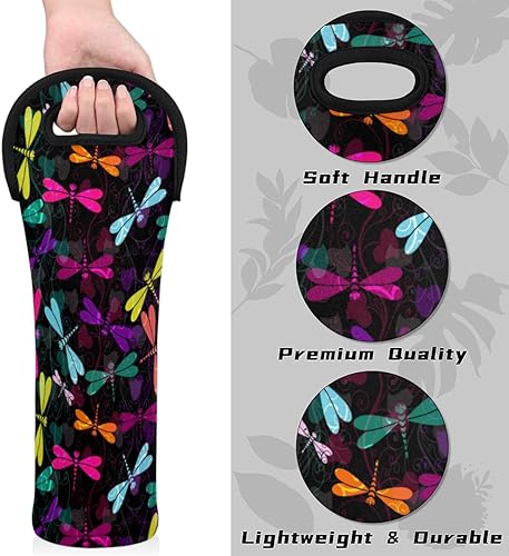 Miniatura 10 de Girasol comprobado botella individual regalo de vino Tote Carrier Neopreno Vino Tote Bolsas Titular Cooler Wine Lover Regalo