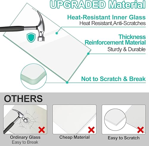 Miniatura 4 de Reemplazo de vidrio para puerta de horno WP4449259 actualizado con Whirlpool 4449259 - Vidrio interior para horno Whirlpool 4449259, vidrio interior