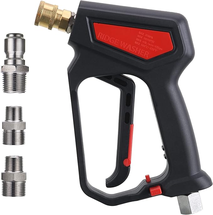 RIDGE WASHER Pressure Washer Gun 5000 PSI, 12 GPM, High Pressure Spray Gun with 1/4" Quick