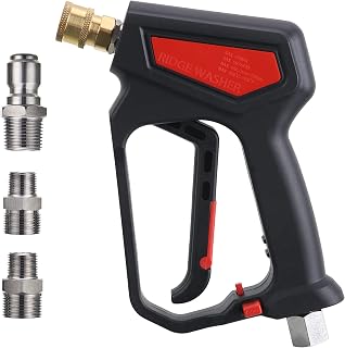 RIDGE WASHER Pressure Washer Gun 5000 PSI, 12 GPM, High Pressure Spray Gun with 1/4" Quick Connector, 3/8'' Quick Connect, M22-14mm and M22-15mm Fitting