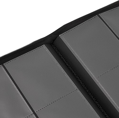 Miniatura 6 de Carpeta de tarjetas con cremallera, 9 bolsillos, carpeta de álbum de tarjetas intercambiables, 360 bolsillos laterales (negro)