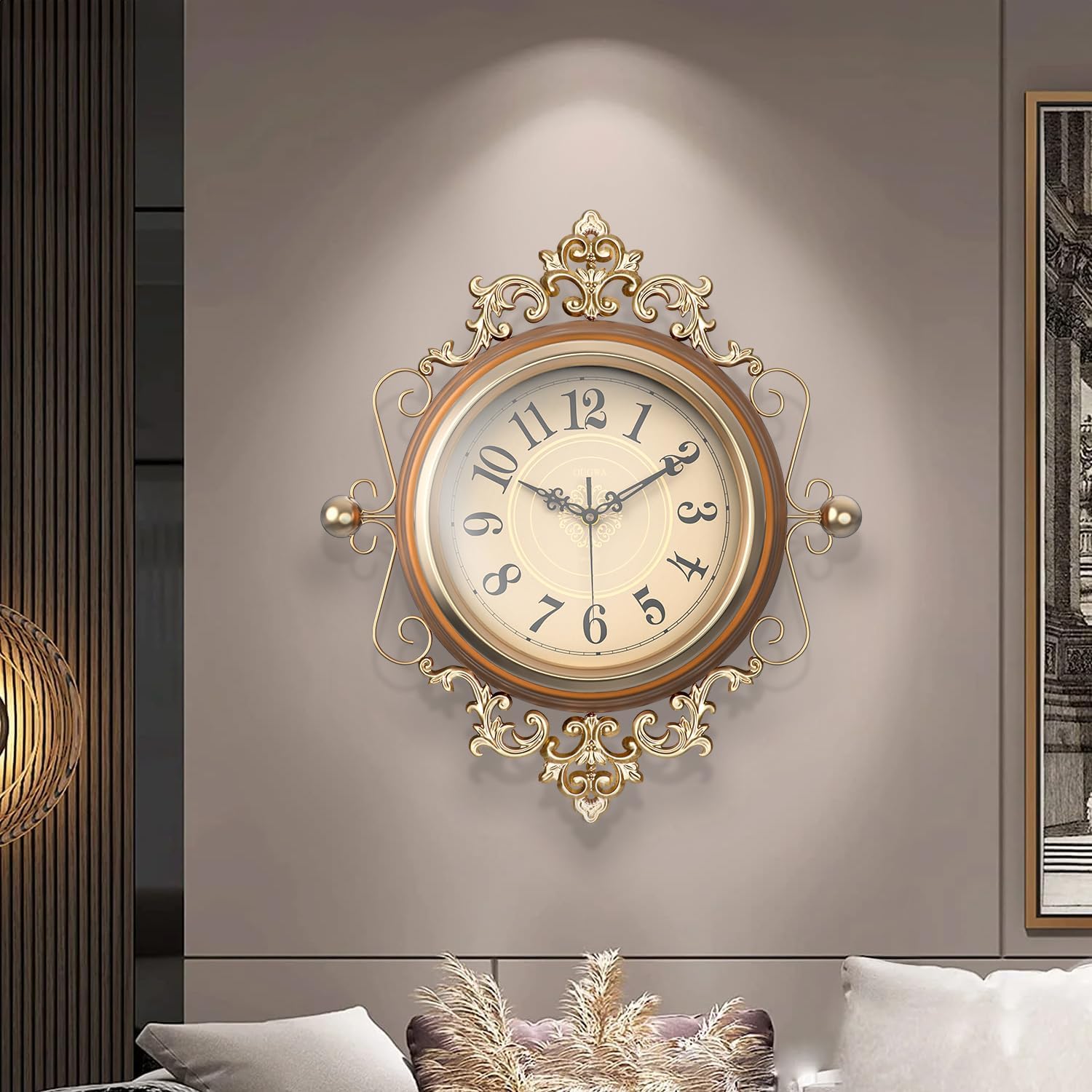 Vintage Large Wall Clocks with Glass Cover,Digital Retro Wall clock ...