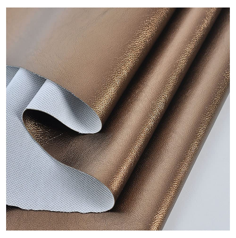 Tissu simili cuir souple similicuir vinyle marron pour couture d'ameublement