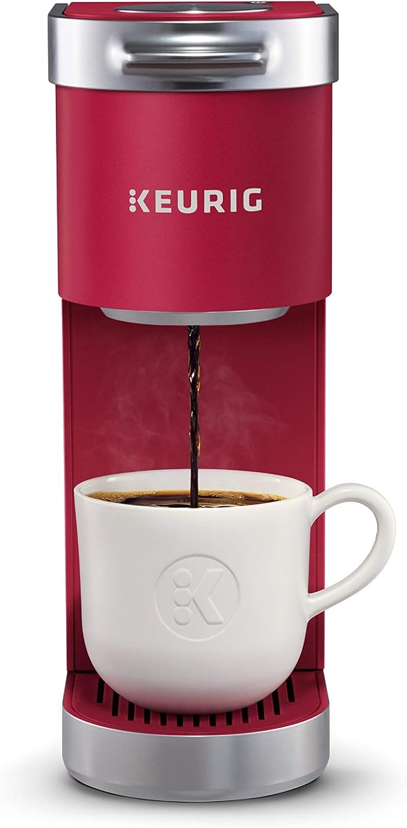 Keurig K-Mini Plus Maker Single Serve K-Cup Pod Coffee Brewer (Renewed) | 6 to 12 Oz. Brew Size, Storage, Travel Mug Friendly