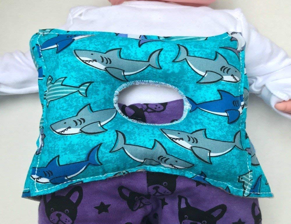 Shark G-tube Pillow Belt for Infant Tummy Time