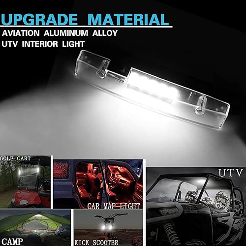 Miniatura 5 de LUISTTIS Luz Interior UTV, 12V Universal Luz de Cúpula UTV Montaje en Barra Antivuelco Luz LED Jaula de Seguridad Utilitaria para Polaris RZR Can Am