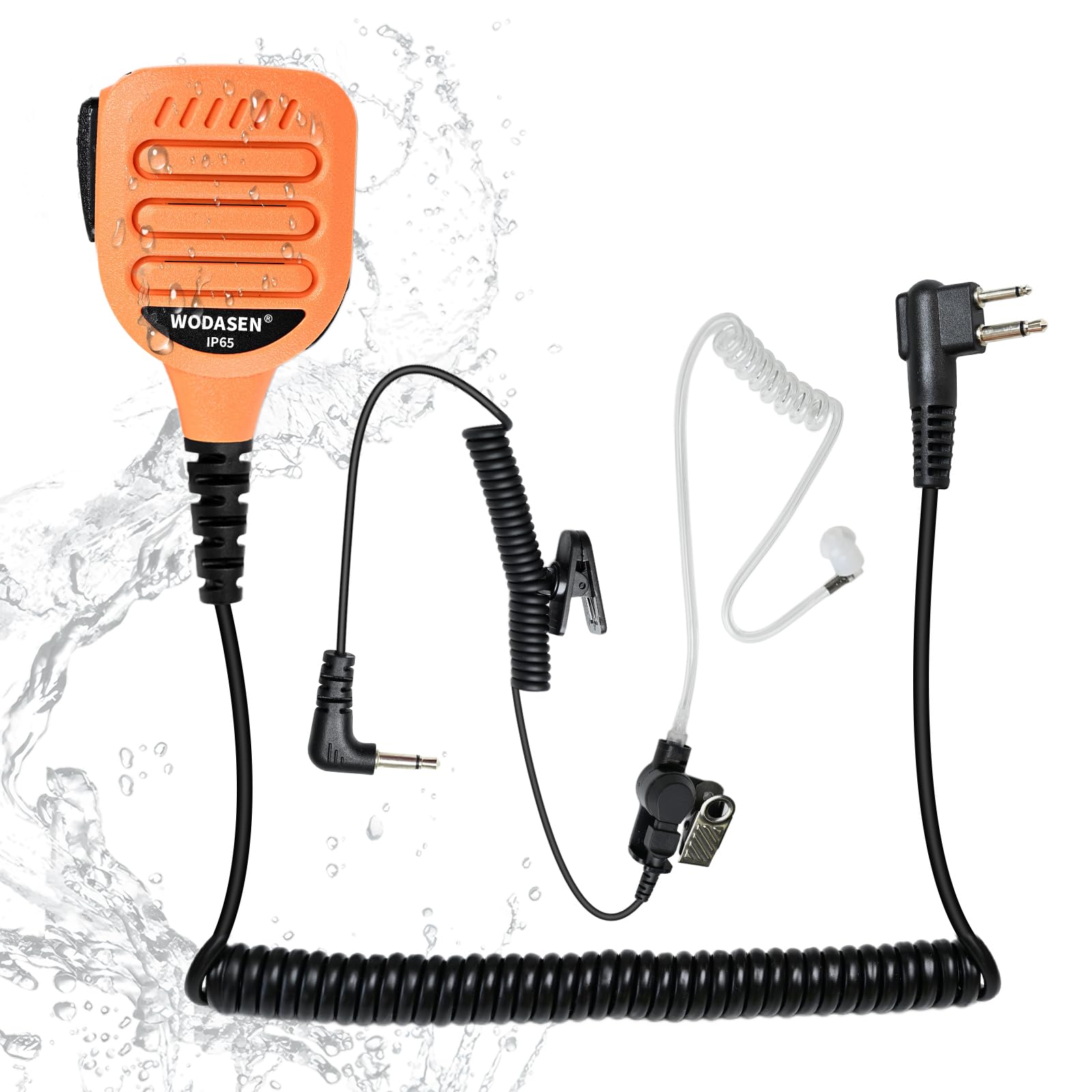 WODASEN CP200d IP65 Waterproof Speaker Mic CP185 Walkie Talkie Microphone CP100 Handheld Shoulder Lapel Mic for CP100d CP200 CLS1110 CLS1410 RMU2040D