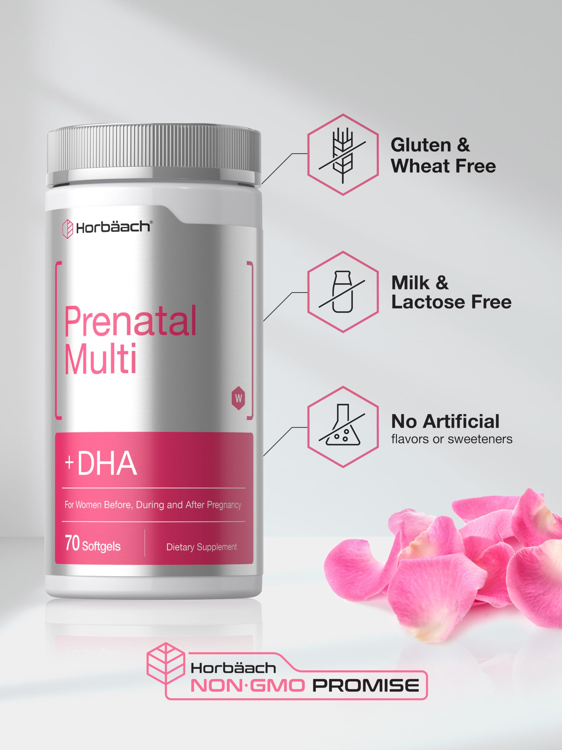 Horbäach Women's Prenatal Multivitamin with DHA | 70 Softgels — Amazon image 5
