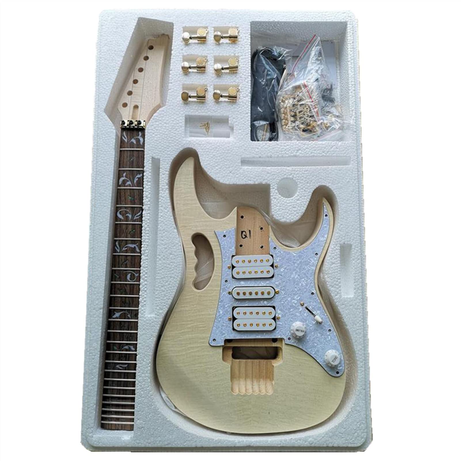 TSTS Majsterkowanie Zestaw Do Gitary Elektrycznej Zestaw Niedokończony Zestaw Handcraft Gitara Elektryczna Do Gitary Basswood Maple Ciało Niedokończona gitara korpus