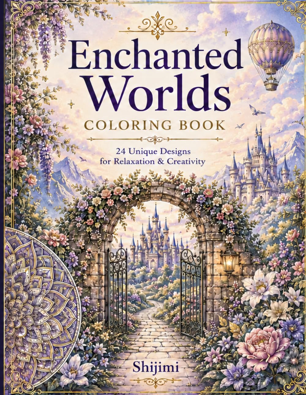 Fantasy, Nature & Mandala Coloring Book: Relaxing Designs for Teens and Adults