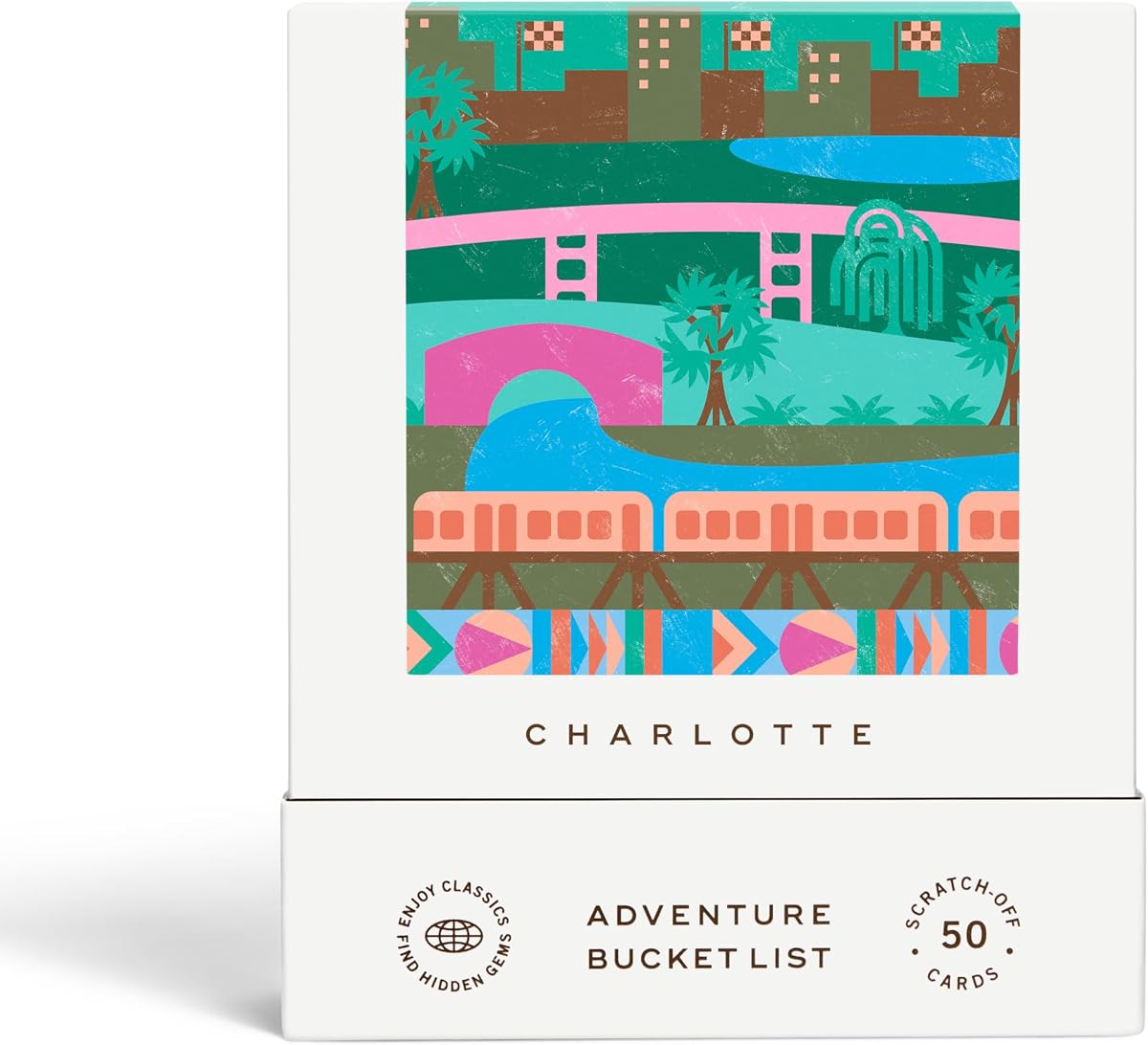 Charlotte Adventure Bucket List - 50 Scratch-Off Cards | Travel Gift & Guide: Charlotte Tourist Attractions & Road Trips