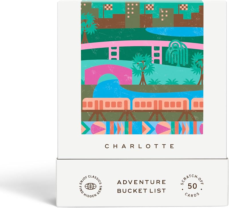 Charlotte Adventure Bucket List - 50 Scratch-Off Cards | Travel Gift & Guide: Charlotte Tourist Attractions & Road Trips