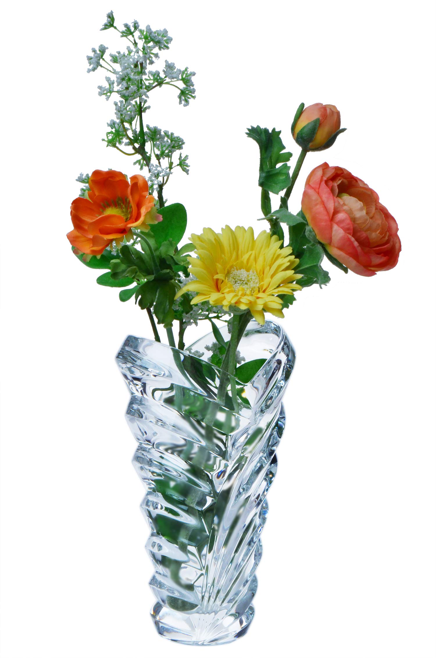 Toyo Sasaki Glass P-26348-JAN Flower Base, Approx. 5.4 x 8.9 x 5.4