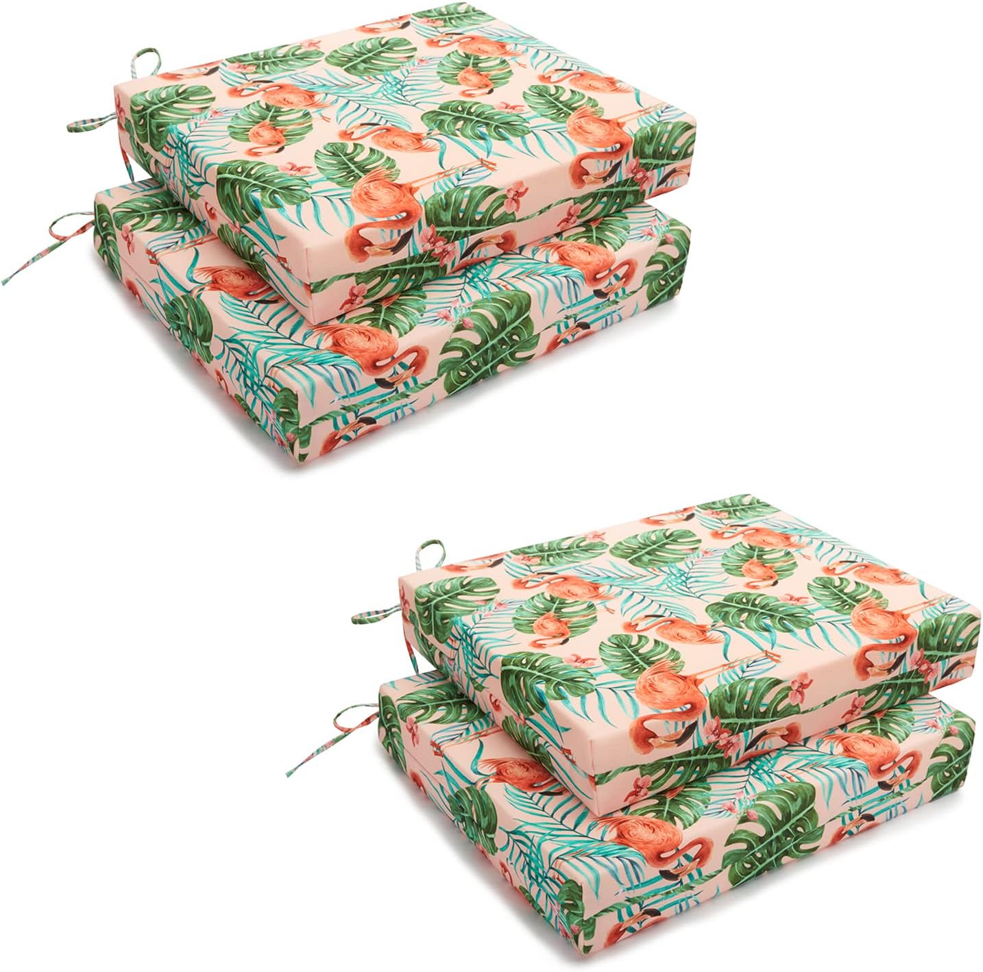 Amazon.com: ARTPLAN Patio Chair Cushions, 19"x19"x4",Set of 4,Outdoor ...