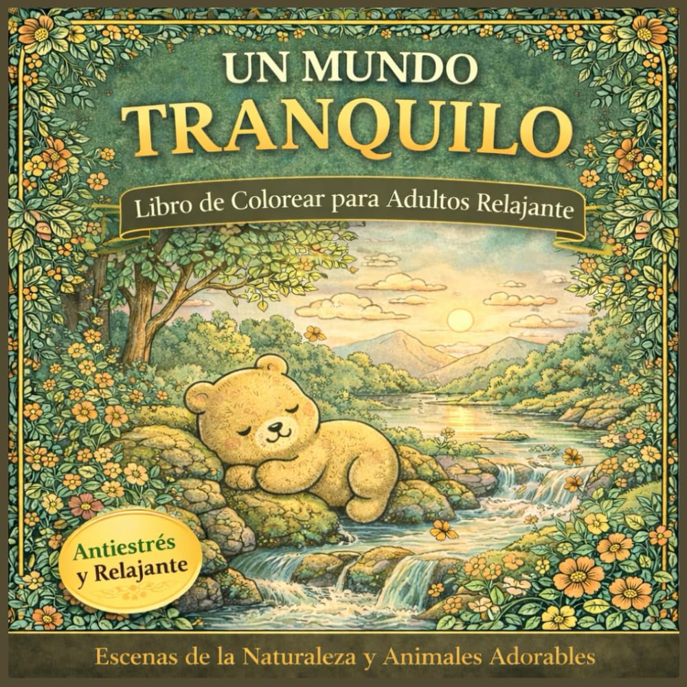 Un Mundo Tranquilo: 101 Páginas para Colorear Lindas y Acogedoras para la Relajación y el Alivio del Estrés