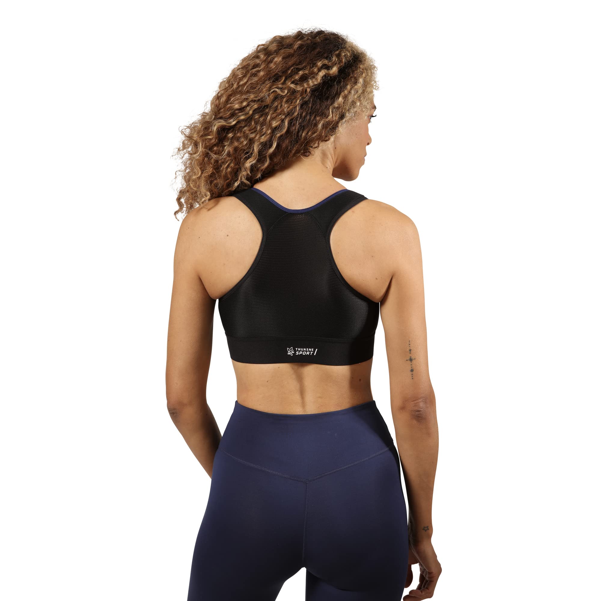 Thuasne - Brassière de Sport Zippée Eaz'ip Evolution - Maintien Fort, Extrême - Adaptée pour Sports à Fort Impact - Fermeture par l'avant - Bretelles Matelassées Réglables