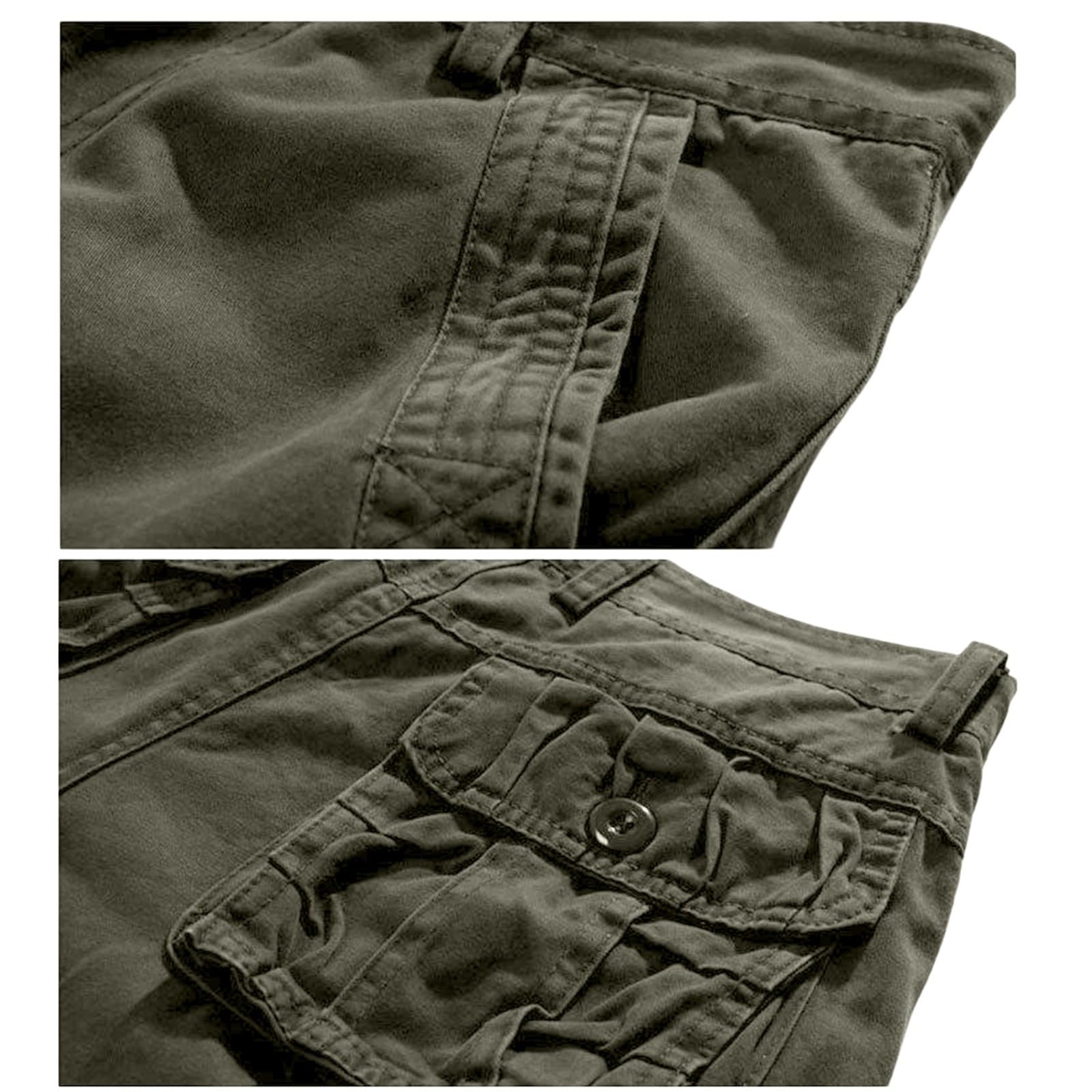 Short de travail en coton stretch avec fermeture éclair pour homme