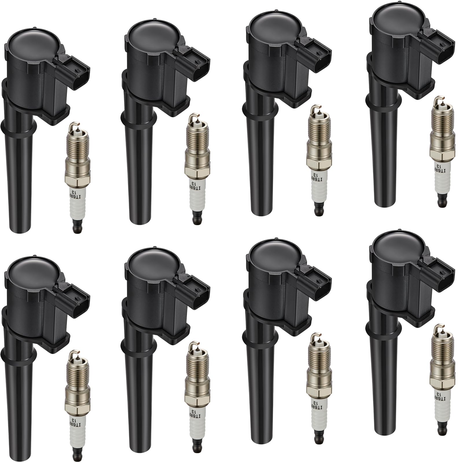 BDFHYK Ignition Coil UF191 and Spark Plug SP493 for Ford GT Mustang 01-04