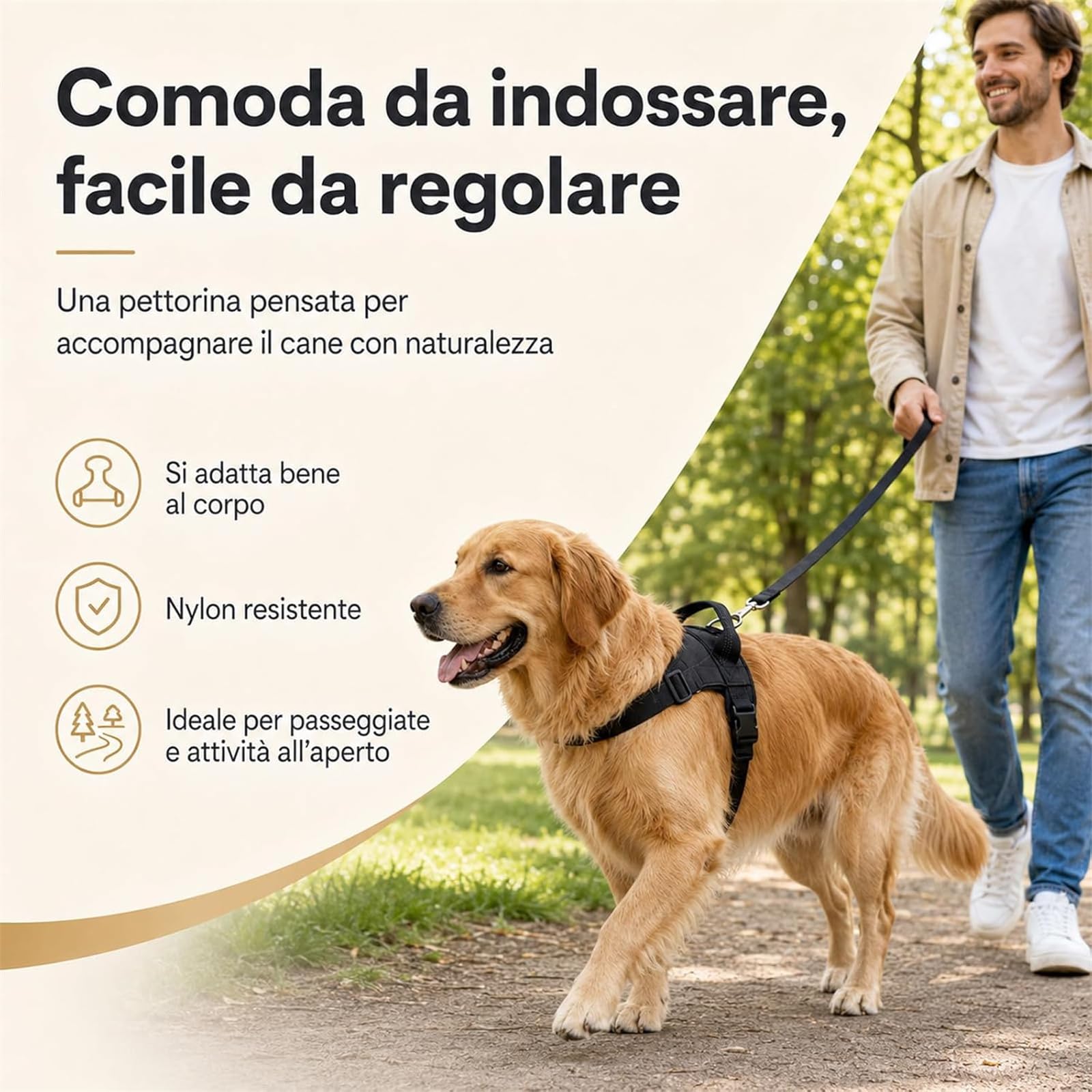 Veltrio Pettorina Cane Antitiro, Pettorina Anti Trazione Regolabile e Riflettente per Cani Piccoli e Medi, Comoda per Passeggiate e Addestramento
