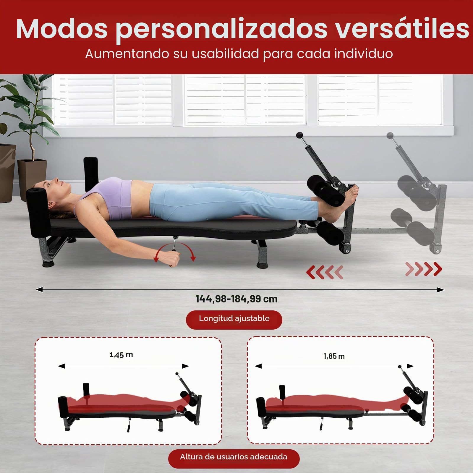 Back Stretch Traction Inversions - Mesa de inversión (columna cervical, columna vertebral, tracción, inversión con capacidad de peso de 150 kg)