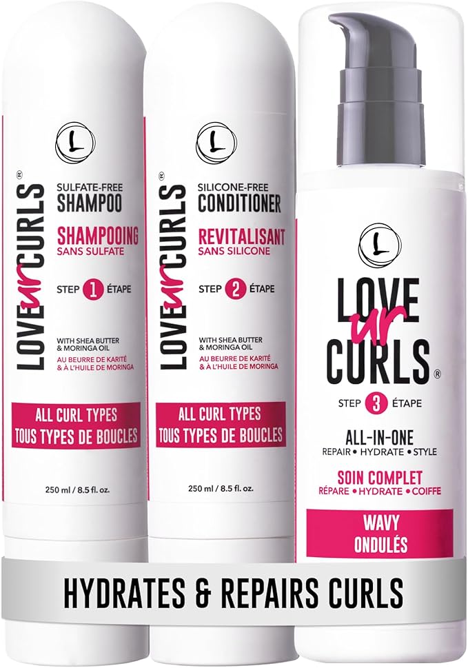 Love Ur Curls : Kit 3 Étapes Cheveux Ondulés.