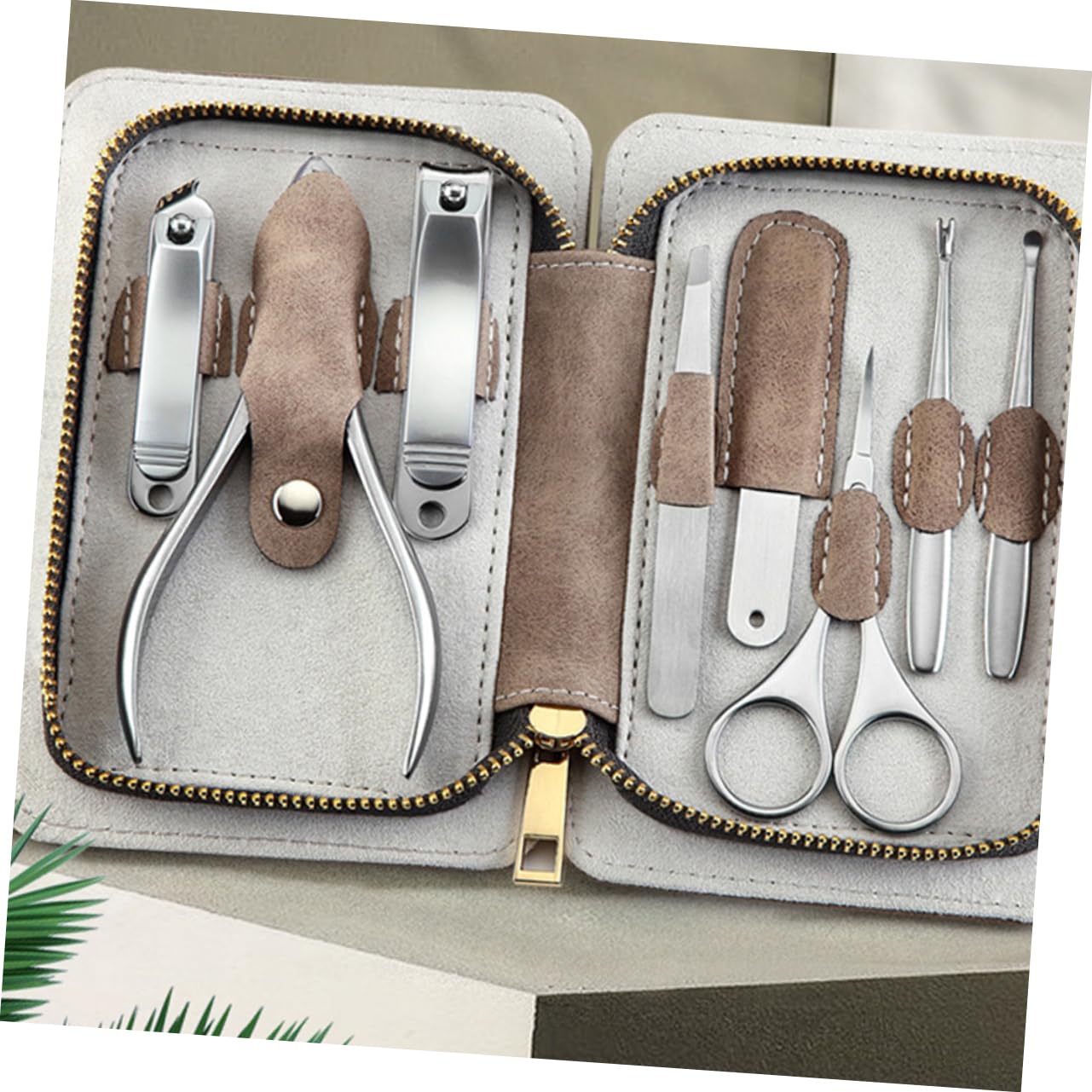Kit de Coupe-ongles en Acier Inoxydable 8 Pièces pour Adultes
