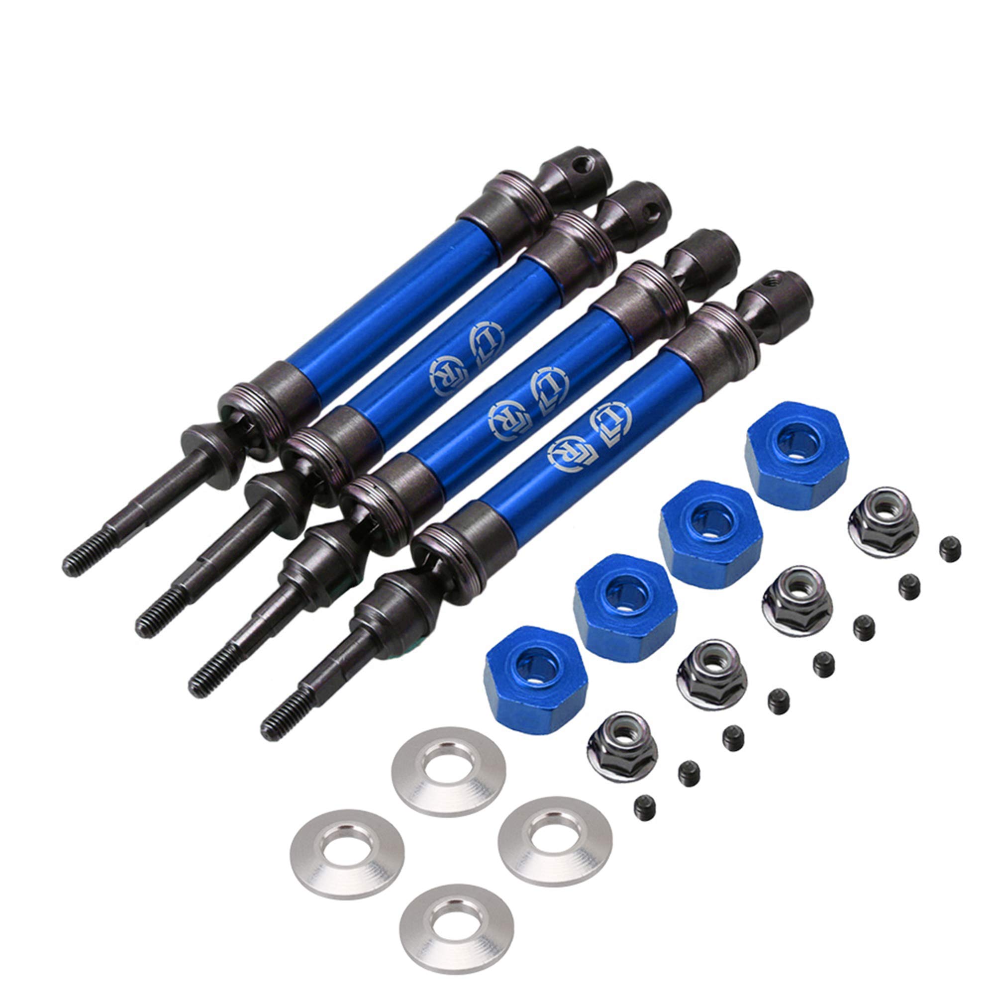 Mxfans 4Pcs RC1:10 Front and Rear Drive Shafts Replacement for TRAXXAS 4X4 Rally Car